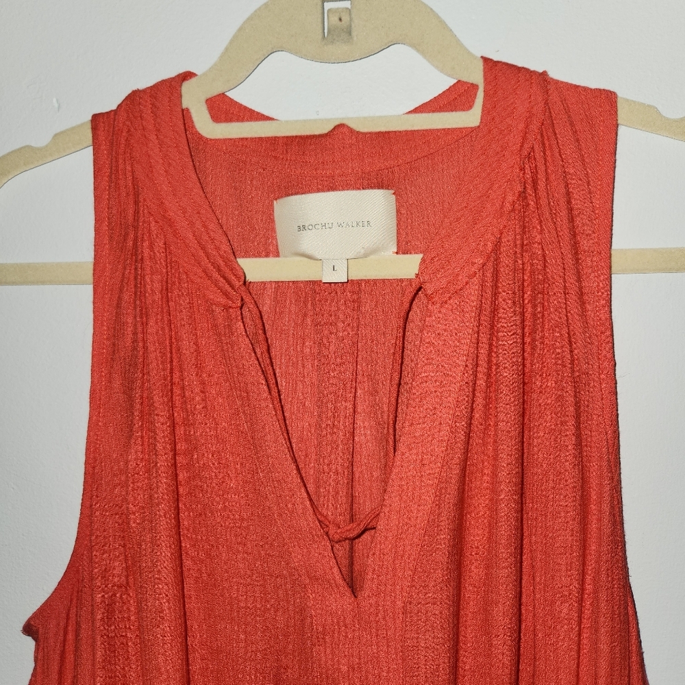 Brochu Walker Vermillion Francine Midi Dress Size Large - Picture 3 of 9